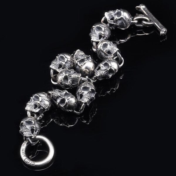 Skull Sterling Silver Bracelet