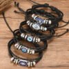 Evil Eye Multi-Layer Leather Bracelet