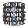 Evil Eye Multi-Layer Leather Bracelet