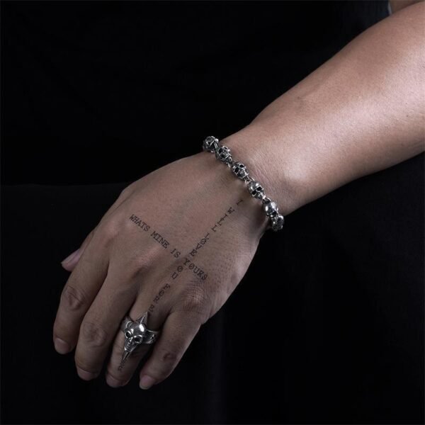 Skull Sterling Silver Bracelet