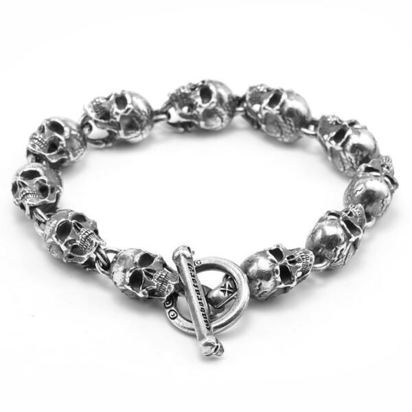 Skull Sterling Silver Bracelet