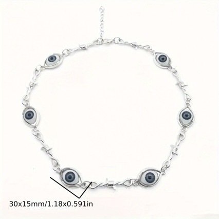 O1CN015fX5lp26FVt1iuyJj_2216467957632-0-cib.jpg Blue Eyeball Wire Necklace