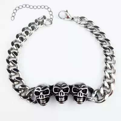 Retro Skull Snap Bracelet