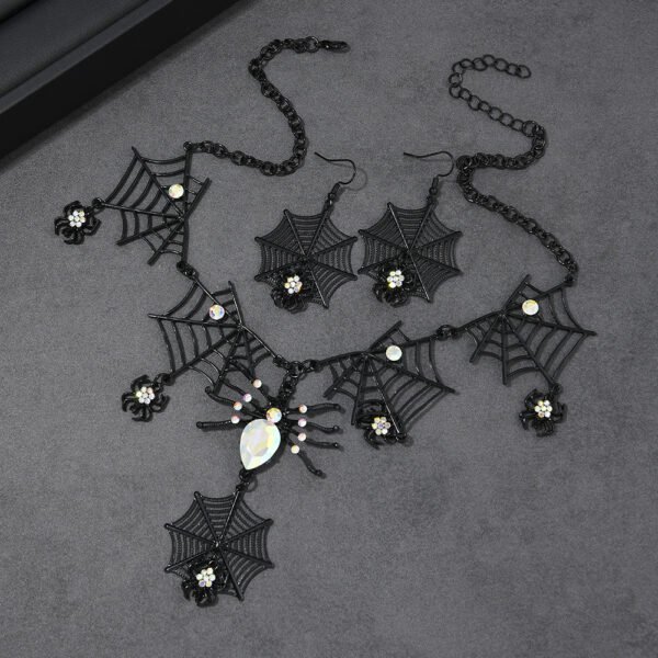 Rhinestone Spiderweb Jewellery Set