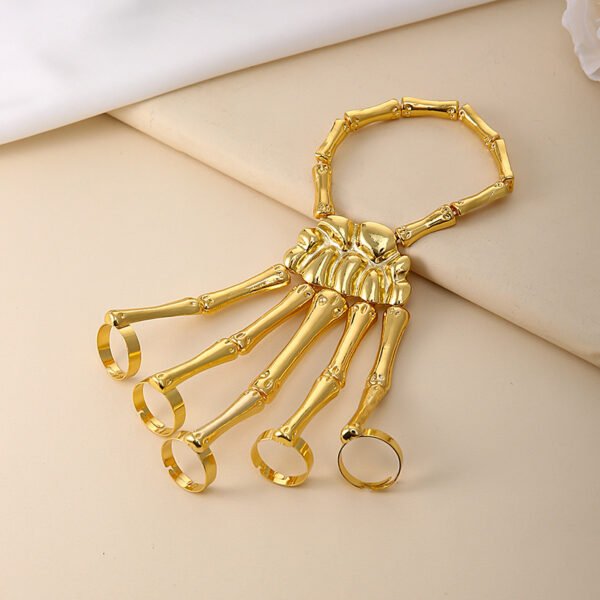 Skeleton Hand Chain Bracelet & Ring