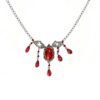 Red Teardrop Gothic Necklace