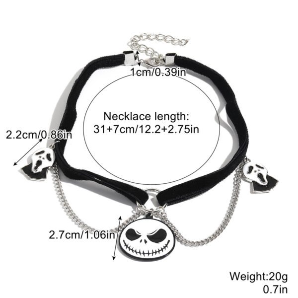 Skull, Pumpkin & Spider Necklace