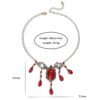 Red Teardrop Gothic Necklace