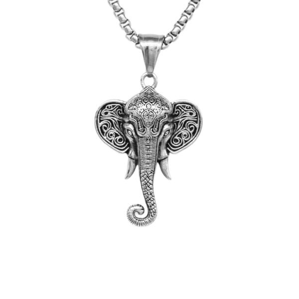 Vintage Elephant Pendant Necklace