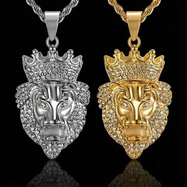O1CN01UPHfkH1xBXwAjoKWB_2205744546405-0-cib.jpg Crown Lion Head Pendant Necklace
