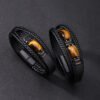 Tiger Eye Woven Leather Bracelet