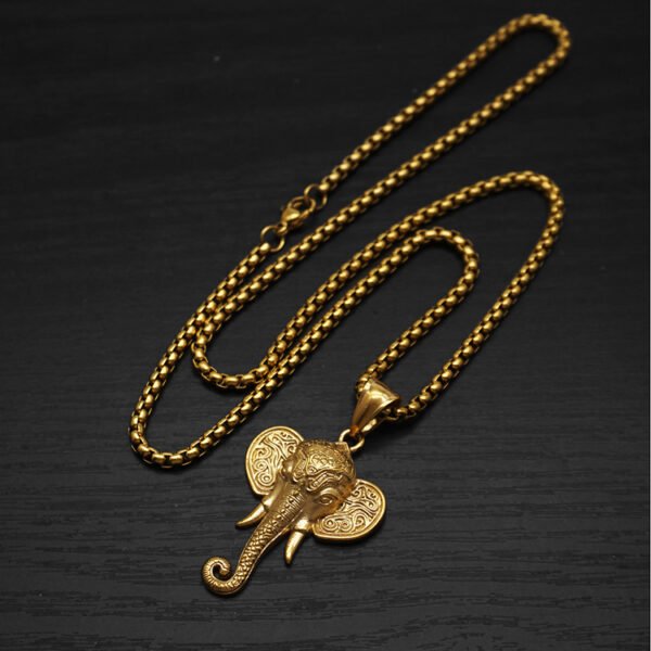 Vintage Elephant Pendant Necklace