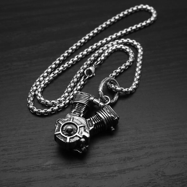 Truck Engine Pendant Necklace