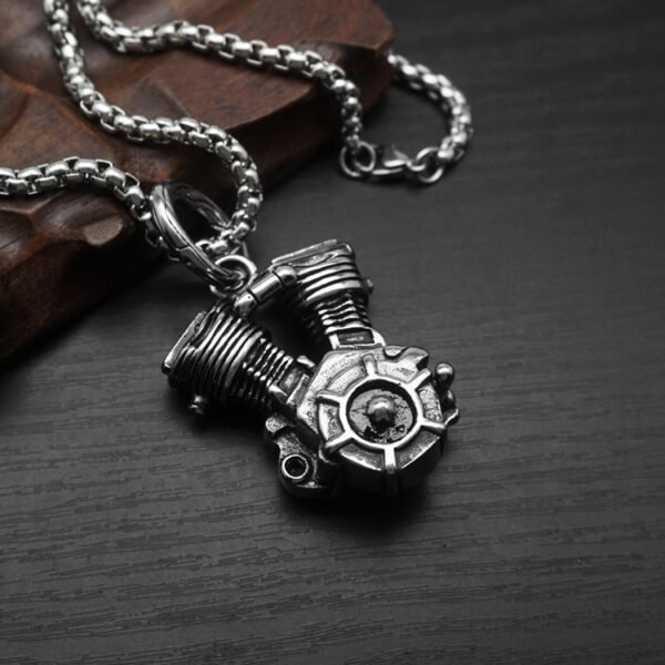 Truck Engine Pendant Necklace