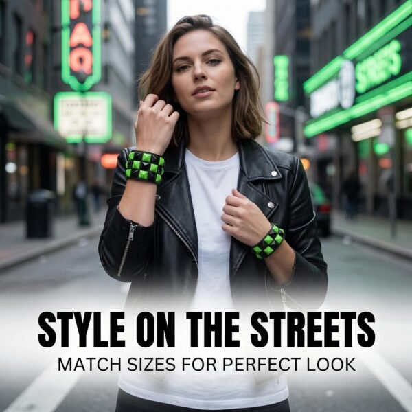 Candy-Coloured Rivet Leather Bracelet