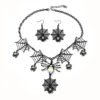 Rhinestone Spiderweb Jewellery Set