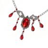 Red Teardrop Gothic Necklace
