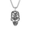 Viking-style skull pendant necklace in titanium steel