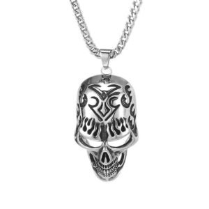 O1CN01fvDkpK1caBGT8bBC9_2220692283616-0-cib.jpg Viking-style skull pendant necklace in titanium steel