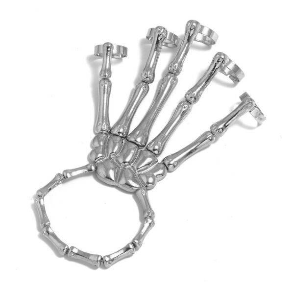 Skeleton Hand Chain Bracelet & Ring
