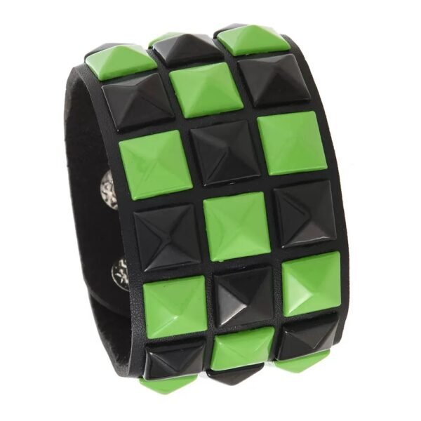 Candy-Coloured Rivet Leather Bracelet