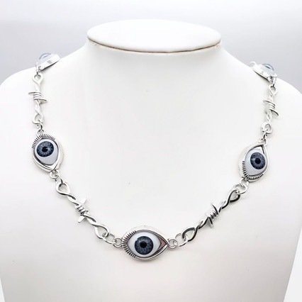 O1CN01li7UEn26FVt2JWjdK_2216467957632-0-cib.jpg Blue Eyeball Wire Necklace