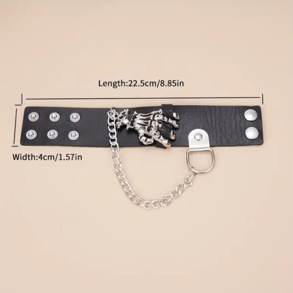Gothic Skull Claw Chain Bracelet
