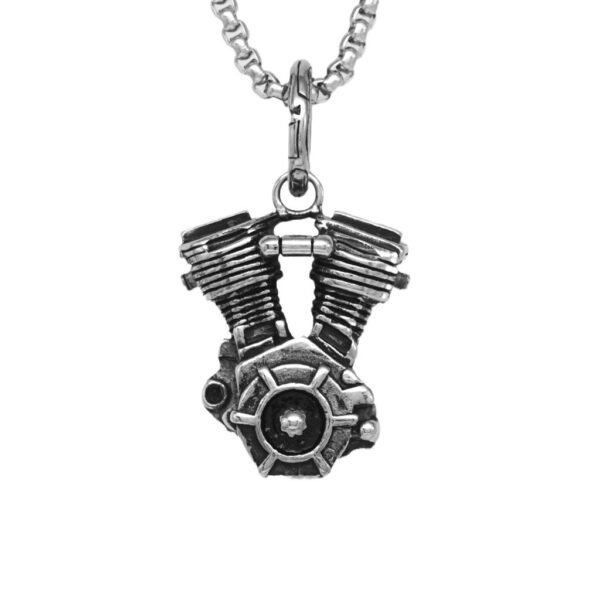 Truck Engine Pendant Necklace