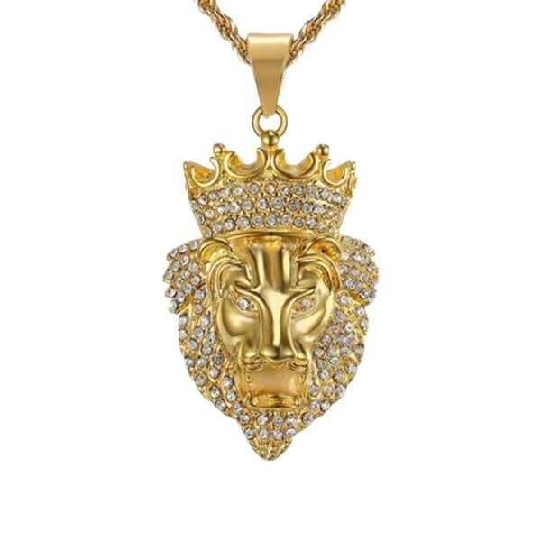 O1CN01pKPJWu1qiKz3DXRx2_6000000005529-0-cib.jpg Crown Lion Head Pendant Necklace