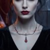 O1CN01pk0zVv24AMEeN3CQV_2684747350-0-cib.jpg Gothic Bat Blood Drop Necklace