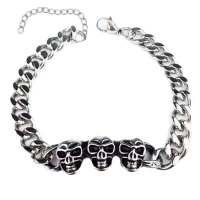 Retro Skull Snap Bracelet