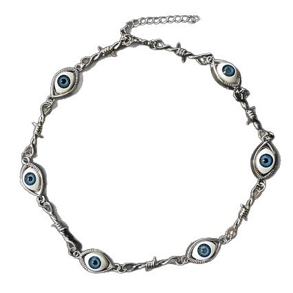 O1CN01s9gECU1ir1XwK7bBr_6000000004465-0-cib.jpg Blue Eyeball Wire Necklace