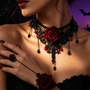 O1CN01uJlavU24OYVzqkJDc_964667381-0-cib.jpg Black & Red Rose Lace Set