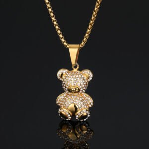 O1CN01vAXPIw1xBXdYaVDYP_2205744546405-0-cib.jpg Multi-Stone Bear Gold Pendant Necklace