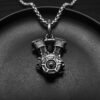 Truck Engine Pendant Necklace
