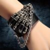 Gothic Skull Claw Chain Bracelet