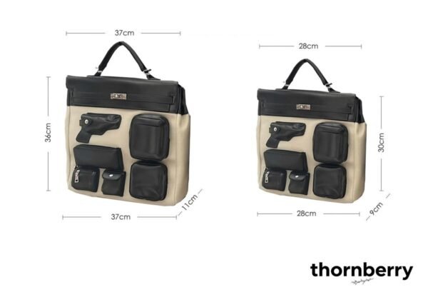 tb-bag-001-10 Multi-Pocket Canvas Convertible Backpack