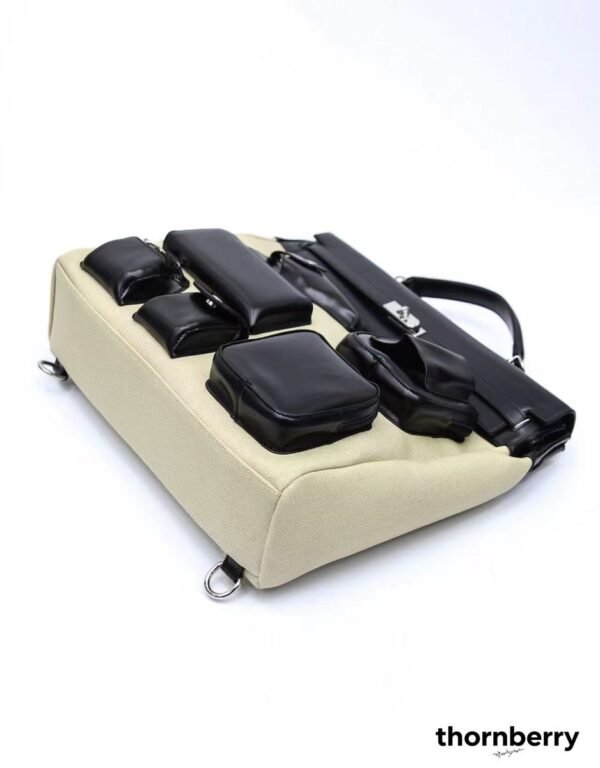 tb-bag-001-11 Multi-Pocket Canvas Convertible Backpack