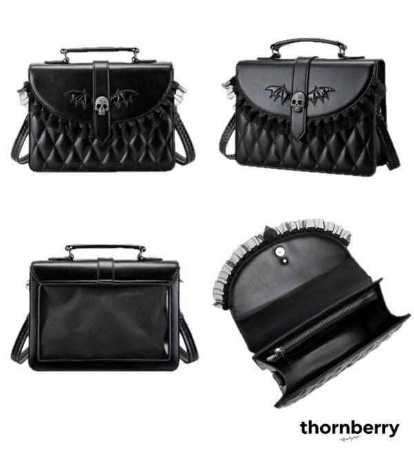 Gothic Lolita Skull Bat Lace Ita Messenger Bag