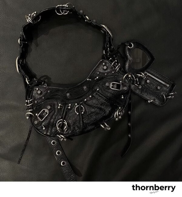 Heavy Metal Hardware Moto Shoulder Bag – detail view 3