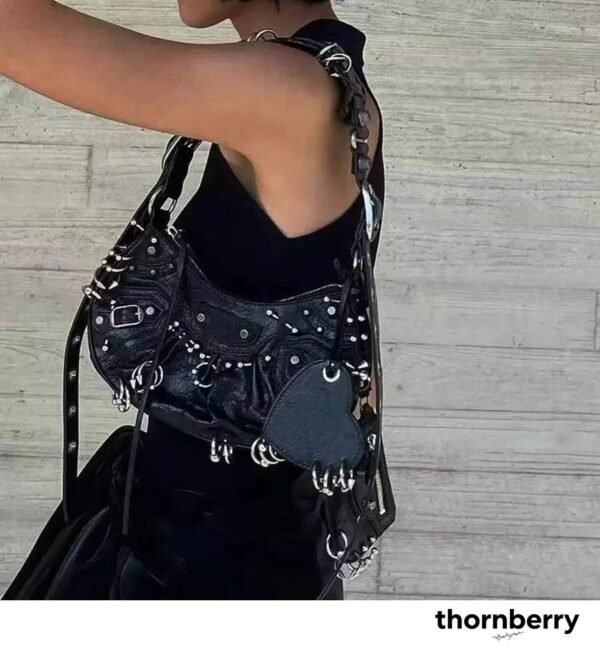 Heavy Metal Hardware Moto Shoulder Bag – detail view 5