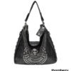 tb-bag-005-02 Studded Skull Punk Tote Bag
