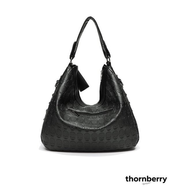 tb-bag-005-04 Studded Skull Punk Tote Bag