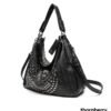 tb-bag-005-05 Studded Skull Punk Tote Bag