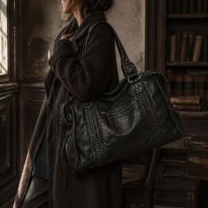 tb-bag-006-01 Distressed Y2K Moto Bag with Two Straps