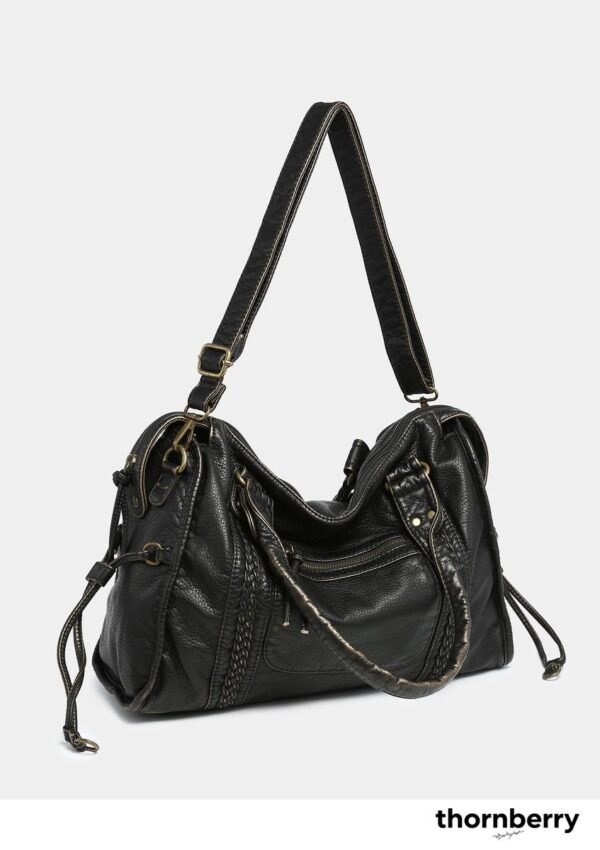 tb-bag-006-05 Distressed Y2K Moto Bag with Two Straps