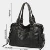 tb-bag-006-09 Distressed Y2K Moto Bag with Two Straps