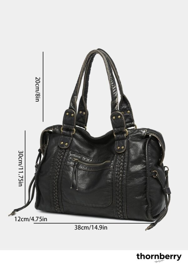 tb-bag-006-09 Distressed Y2K Moto Bag with Two Straps