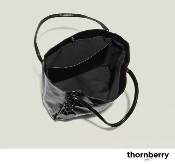 tb-bag-009-05 Dark Cupid Heart Charm Tote Bag