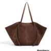 Vintage Suede Brown Shoulder Bag – detail view 3